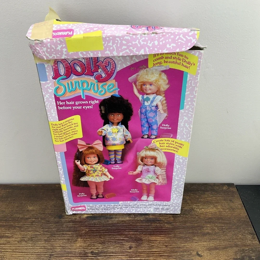 Playskool Dolly Surprise Polly Growing Long Red Hair Doll 10 W Box Vintage 1987